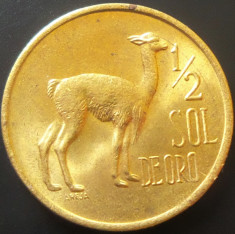 Moneda exotica 1/2 SOL DE ORO - PERU, anul 1974 *cod 3371 = A.UNC foto