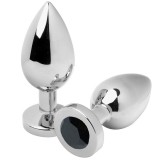 Metal Hard-Dop Anal Diamond Negru Mic 5.71CM-Waterproof