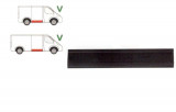 Panou reparatie usa VW TRANSPORTER (T4)/CARAVELLE/MULTIVAN, 07.1990-.2003, partea dreapta, usa culisanta; parte inferioara, cu 2 nervuri,, Rapid
