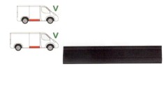 Panou reparatie usa VW TRANSPORTER (T4)/CARAVELLE/MULTIVAN, 07.1990-.2003, partea dreapta, usa culisanta; parte inferioara, cu 2 nervuri,