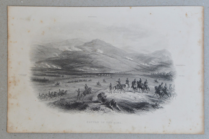 J Cantrill &quot;Battle of the Alma&#039; gravura 1859