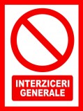 Placute pentru interziceri generale