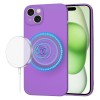 Husa silicon iPhone 15 Plus Techsuit SoftFlex MagSafe, mov