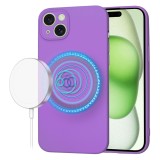Husa silicon iPhone 15 Plus Techsuit SoftFlex MagSafe, mov