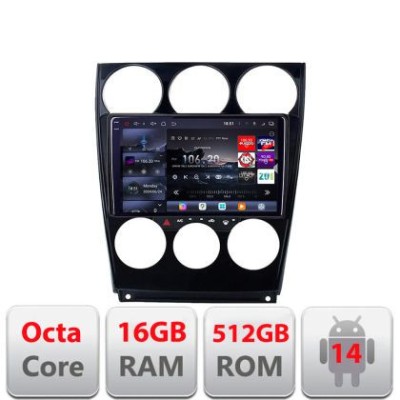 Navigatie Mazda 6 2004-2008 Edotec Kit-944 8 core QLED 2K 16+512 360 Android Waze USB Navigatie Internet Youtube Radio CarStore Technology foto
