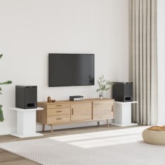 Gossi suporturi difuzoare, 2 buc., alb, 30x30x40 cm, lemn prelucrat