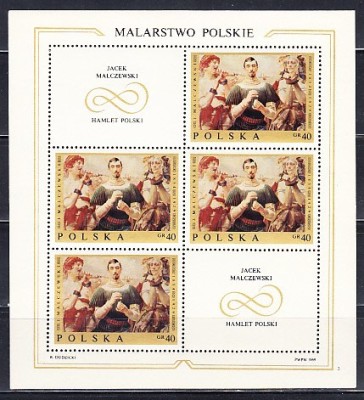 M2 QC 31 - Colita foarte veche - Polonia - pictura - bloc foto