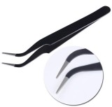 Cumpara ieftin Penseta Ceasornicar Vetus TS-15, Varf Curbat 45&deg;, Antistatic, Inox, Neagra, Bijuterii, Electronica