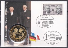 Germania 1993 - A 30-a aniversare a Tratatului germano-francez,FDC NUMIS