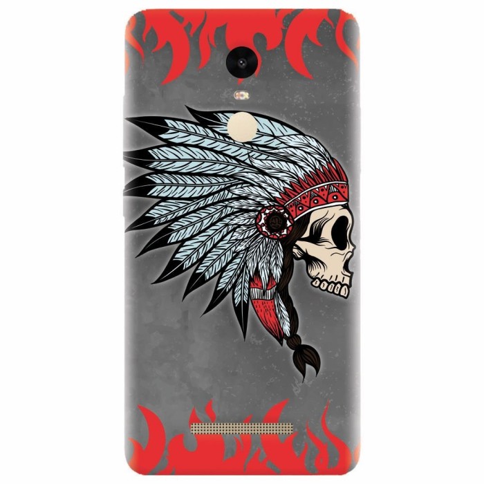 Husa silicon pentru Xiaomi Remdi Note 3, Indian Skull