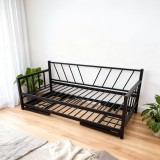 Cumpara ieftin Canapea-Pat cu functie dubla Remmie, metal, Alb, 90x190 cm