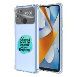 Husa antisoc pentru xiaomi poco c40, airbag pro, clear, queens don&#039;t do drama we do business