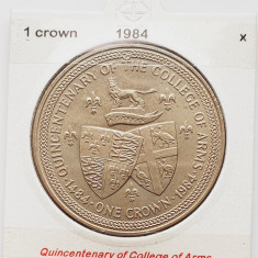 1910 Insula Man 1 crown 1984 Elizabeth II (College of Arms) km 122