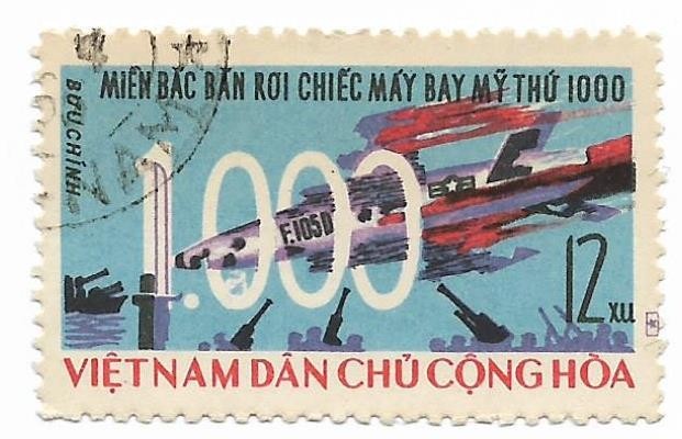 Vietnamul de Nord (2) - Al 1000-lea avion american doborat in Vietnamul de Nord, 1966 - obliterata