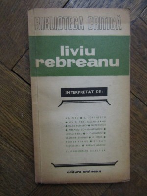 Liviu Rebreanu interpretat de... - Al. Piru foto