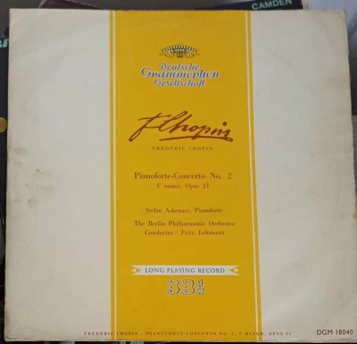 Disc vinil, LP. Pianoforte - Concerto No. 2 F Minor, Opus 21-Frederic Chopin, Stefan Askenase, Fritz Lehman-251944 foto