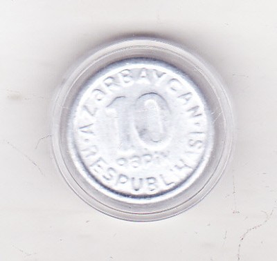 bnk mnd Azerbaidjan 10 qapik 1992 unc foto