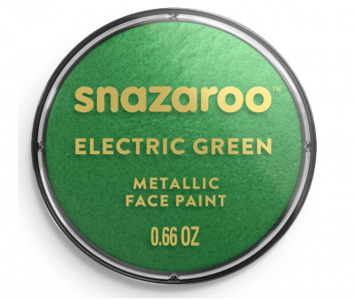 Vopsea metalica pentru fata si corp Snazaroo, 18ml, verde electric - RESIGILAT foto