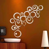 Sticker Acrilic Decorativ 3D Argintiu 45x60 cm, Autoadeziv, Reutilizabil, Detasabil, Rezistent Apa, Perete, Usa, Mobila