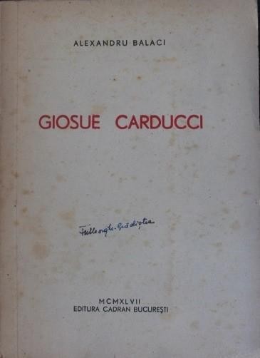 GIOSUE CARDUCCI - DEDICATIE !!!