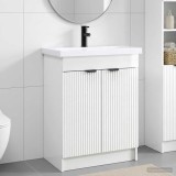 Cumpara ieftin Set de mobilier pentru baie Alb foarte lucios 56 x 37,5 x 81 cm
