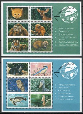 Angola 1999 Mi 1329/34 + 1335/40 MNH - Animale din toata lumea foto