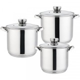 Set 3 Oale Inox 4.3l 5.5l 7l cu Capace, Baza Inductie Grunberg GR1051