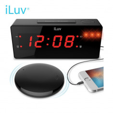 Ceas digital LED cu alarma iLuv TimeShaker Boom, Dual Alarm, Incarcare dispozitive foto