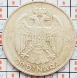 1231 Iugoslavia Yugoslavia 20 Dinara 1938 Peter II km 23 argint