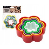Set 5 forme floare pentru biscuiti, 5 dimensiuni, polipropilena