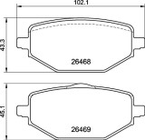 BREMBO P 68 076 PRIME LINE set placute frana,frana disc