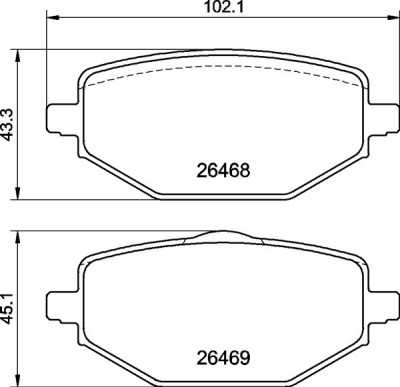 BREMBO P 68 076 PRIME LINE set placute frana,frana disc foto
