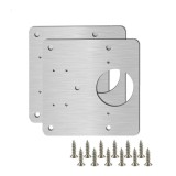 Set 2 hinged cabinet repair plate, JENUOS&reg;, inox, 90 x 90 mm, Argintiu