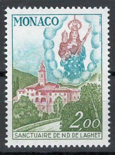 Monaco 1984 Mi 1630 MNH - Sanctuarul Notre-Dame-de-Laghet