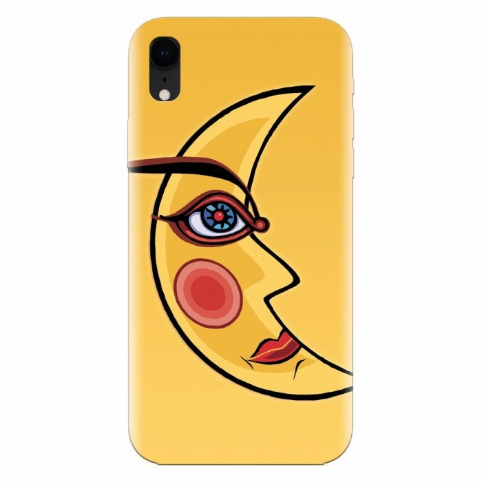 Husa silicon pentru Apple Iphone XR, Yellow Moon