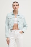 Pepe Jeans geacă din denim CROPPED JACKET de tranziție, PL402431PG2