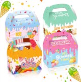 Set 12 cutii pentru inghetata JeVenis, hartie, multicolor