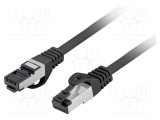 Patch cord LANBERG RJ45 S/FTP Cat 8.1, 2m, dublu ecranat, negru