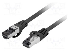 Cablu patch LANBERG RJ45 S/FTP Cat 8.1 0.5m negru foto