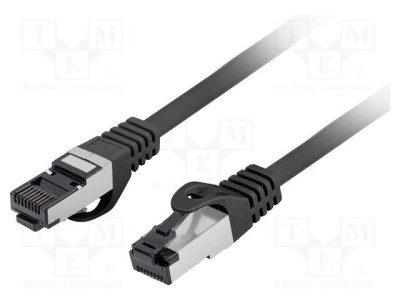 Patch cord LANBERG RJ45 S/FTP Cat 8.1 1m negru litat foto