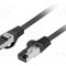 Cablu patch LANBERG RJ45 S/FTP Cat 8.1 0.5m negru