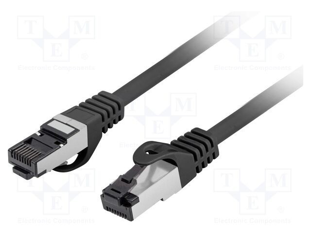 Patch cord LANBERG RJ45 S/FTP Cat 8.1 1m negru litat