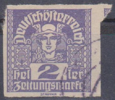Austria 1920 , Marca de Ziar, Stampilat foto