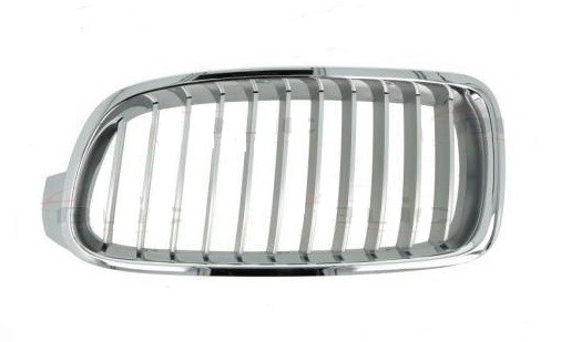 Grila radiator Bmw Seria 3/ Seria 3 Gt (F30/31/34/35), 01.2012-, stanga, crom/argintiu, 51137263479, 20D105-9, Modern Line