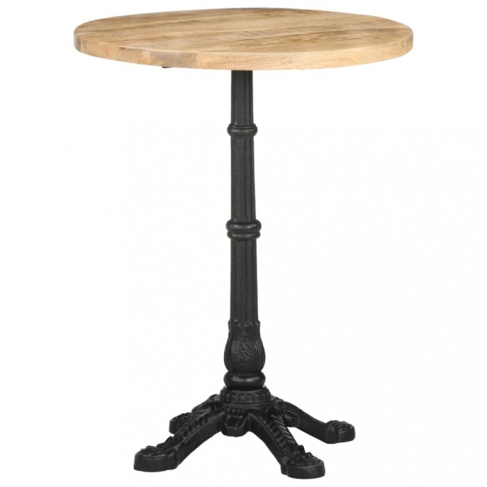 vidaXL Masă de bistro, &Oslash;60 x 76 cm, lemn de mango brut