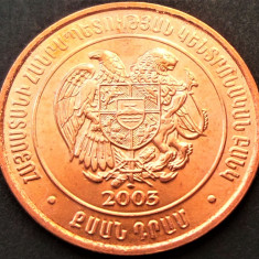 Moneda 20 DRAM - ARMENIA, anul 2003 *cod 4229 = UNC