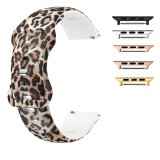 Curea silicon, compatibila Apple Watch 10, 42mm, Quick Release, White Leopard