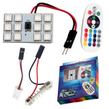 Placa Led RGB 22X32MM Cu Telecomanda 12 SMD 5050 RGB 12V ( Pret / Set ) 031016-6, General