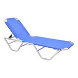 Cumpara ieftin Sezlong Dessie aluminiu textilena albastra 56x188x30 cm