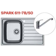 Pachet chiuveta bucatarie inox Franke SKX 611-78/50 DR, dreptunghiulara, 1 cuva si picurator pe partea dreapta, 78x50x15 cm, adancime cuva 15 cm + Bat